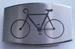 Devanet belts cast buckle with etched  bicycle logo